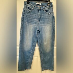 Wax Jean Women's Light Wash High Rise Wide-Leg Tapered Jeans Size 9/29